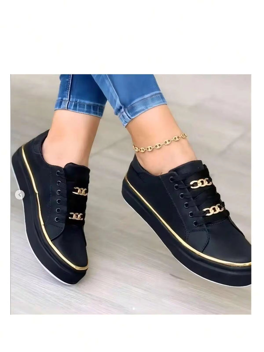 Sneakers For Women Casual Round Toe Flat Sole Anti Slip Everyday Walking Shoes